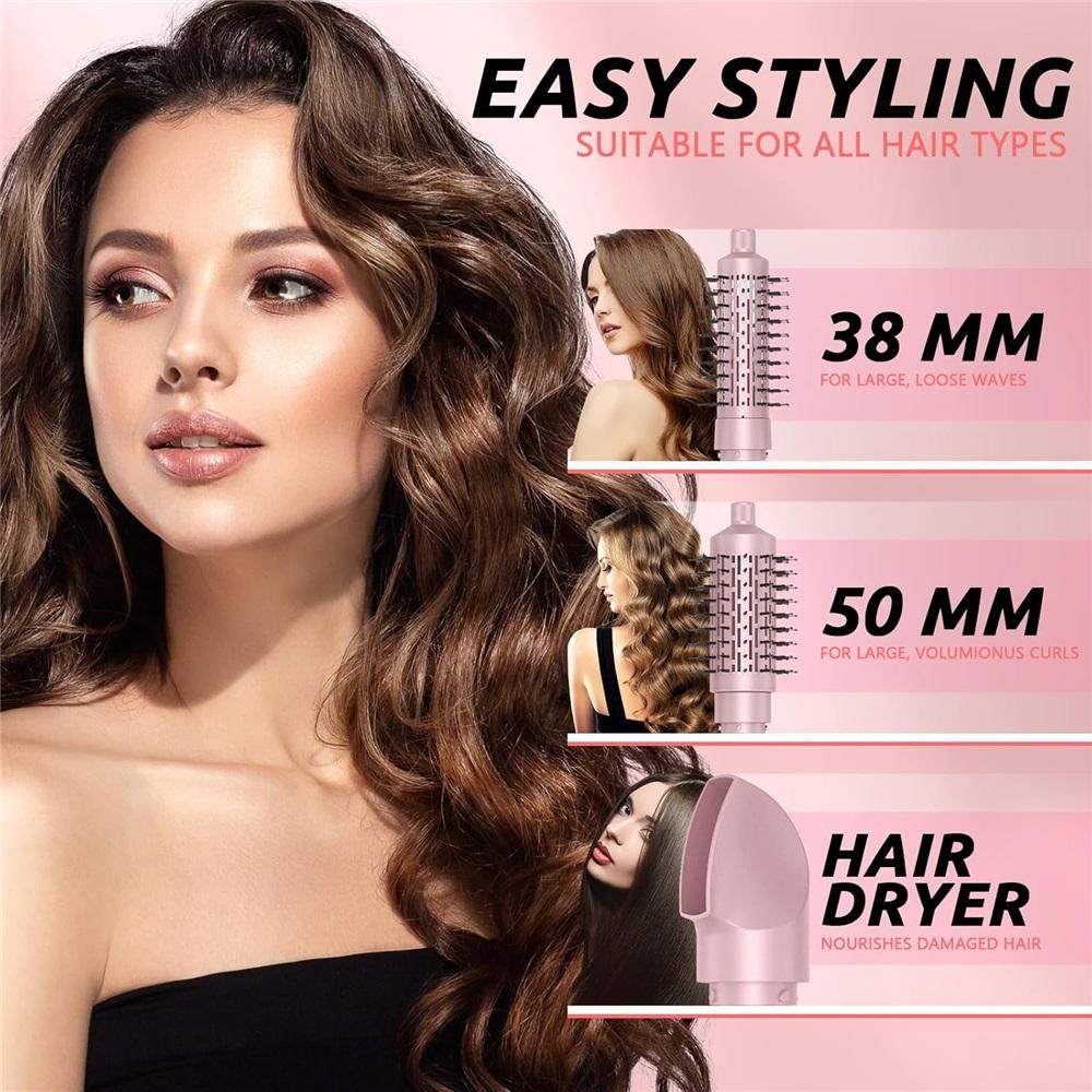 3-In-1 Curling Comb And Heated Brush, 200 Million Negative Ions Hair Styling Tool, Hair Set Including 38/50mm Hot Brushes And A Hair Dryer