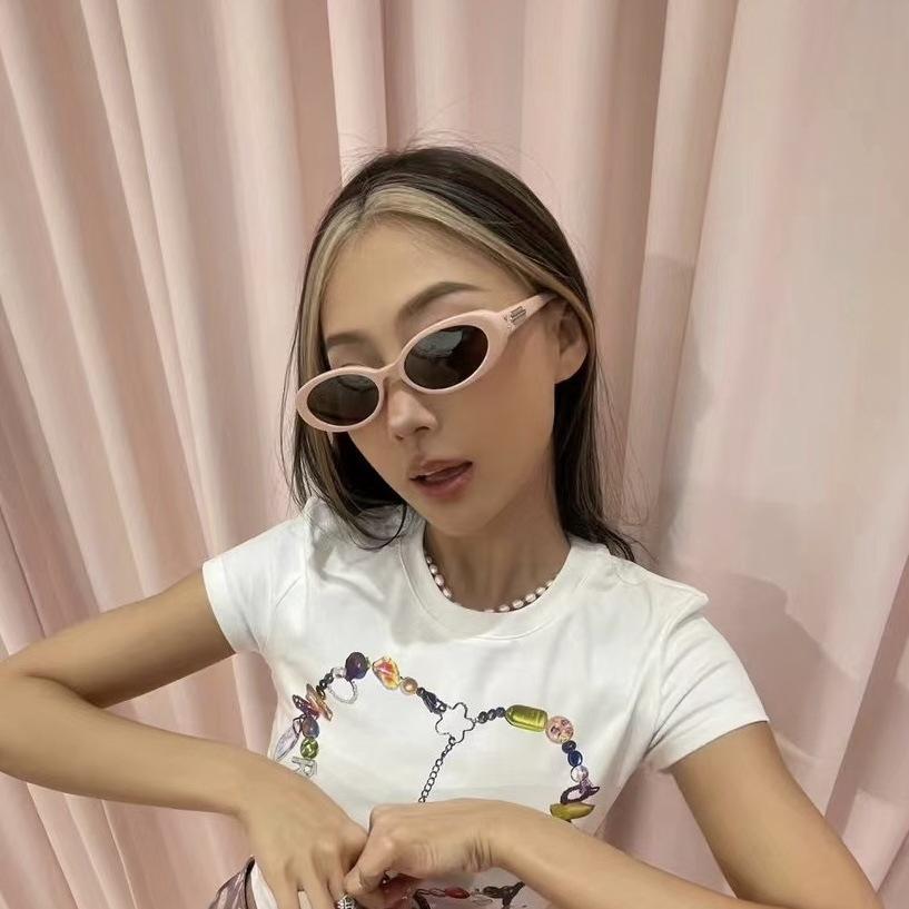 Jennifer sunglasses exchangeable accessories oval cat eye glasses YK millennial sunglasses women's UV protection