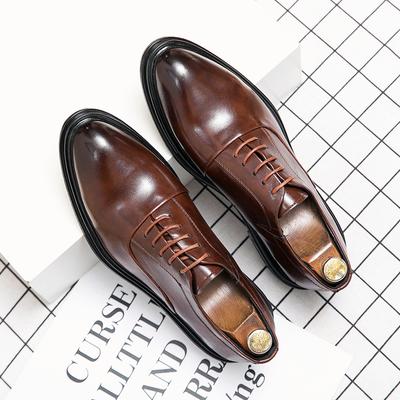 New Fashion Men Dress Shoes Personality Trend Paty Leather Wedding Shoes Men Flats Leather Oxfords Shoes