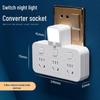 Multi-Function USB Wireless Converter: Home Office Socket Board with Night Light