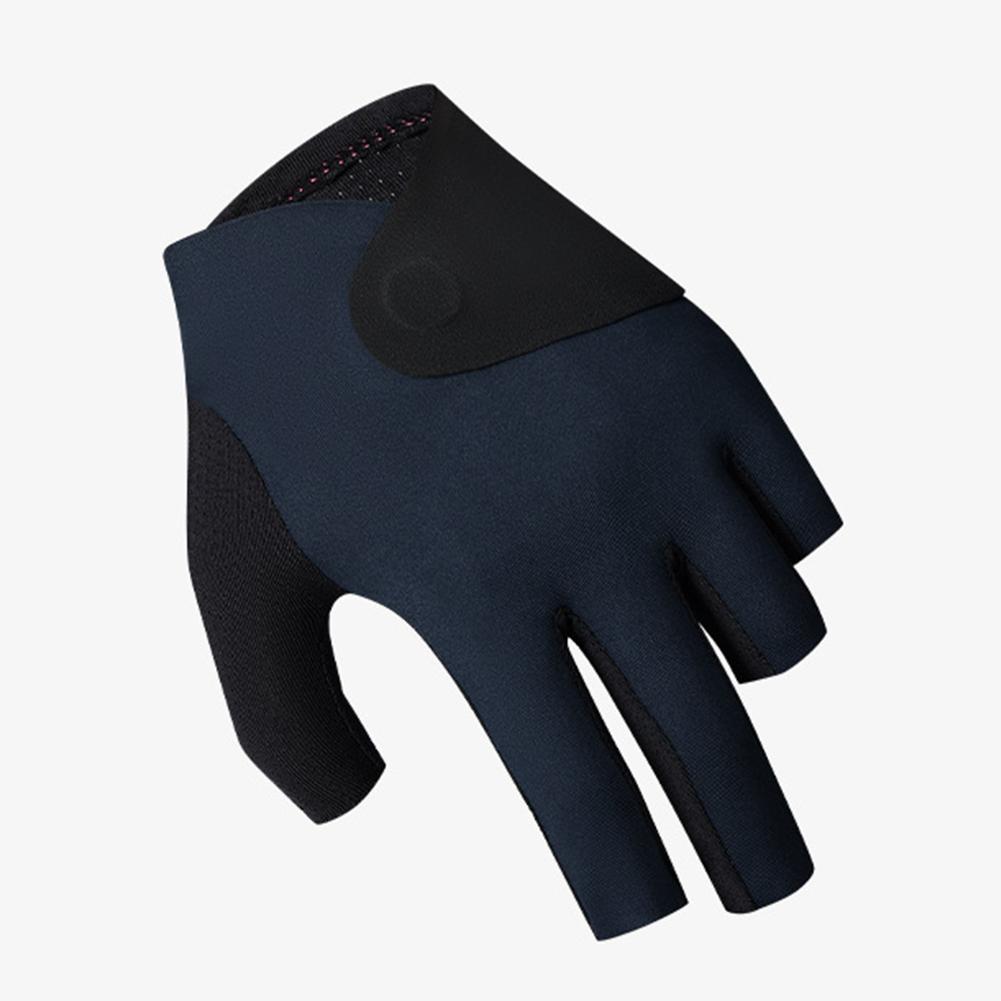 

Magnetic Buckle Fixation Microfiber Anti-Slip Breathable Snooker Glove for Left Hand 1PC Professional 3-Finger Billiard Glove L темно-синього кольору