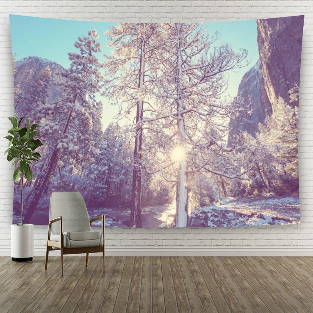 Colorful Tree Tapestry Bohemian Mandala Psychedelic Tapestry European and American Painted Tree Home Background Wall Decoration Hanging Cloth