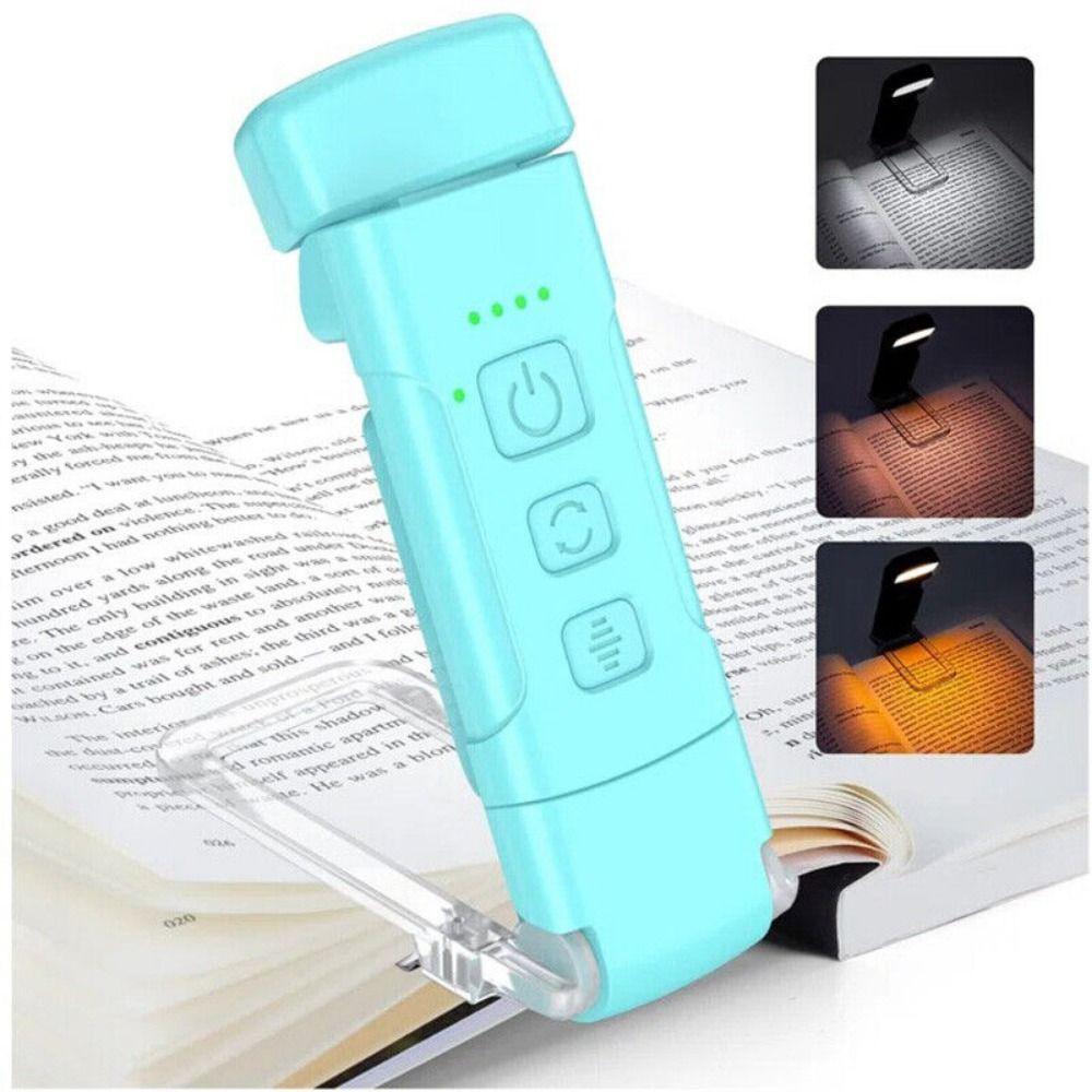 USB Rechargeable LED Reading Light Clip-on Read Lamp Compact Bookmark Night Light  Bedroom