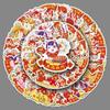 50 Original Chinese New Year Greetings for The Year of Horse China-Chic Red Waterproof Stickers