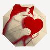 1pc Cat Heart Automatic Open/Close Umbrella Compact Folding Umbrella, All-Season Portable Umbrella for Women/Men F1124140