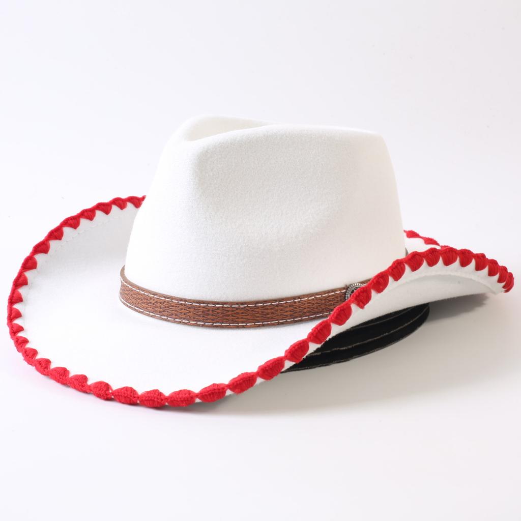 Popolari cappelli da cowboy western retrò classici europei e americani, cappelli a cilindro con punta a cuore alla moda per uomo e donna