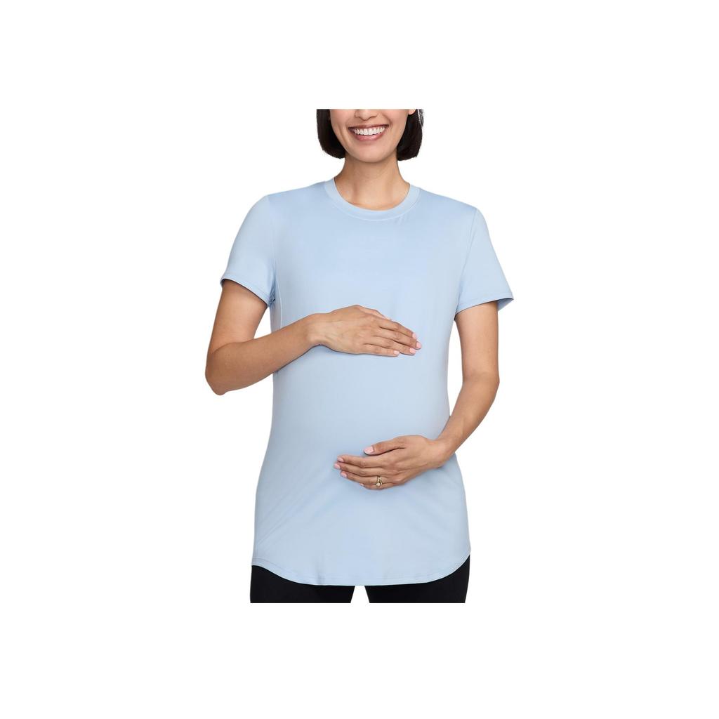 Nike Dri-Fit One Solid Color Round Neck Pullover Slim Fit Short Sleeve T-Shirt Women T-Shirt Light-Blue FN5002-440