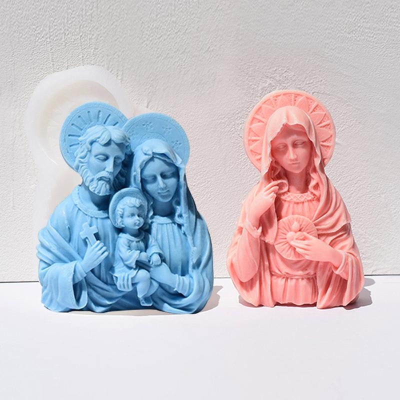 Candle Making Molds Portrait Chocolate Mould Art Craft Making Tool Resin Casting Mold For Wax Soap Scented Candle Home Decor