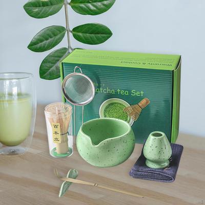 7 Piece Matcha Kit Featuring Bowl And Towel for Tea Room Experience