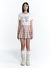 KIRSH Cheek Check 72 Patchwork T-Shirt [White]