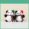 Merry Christmas Panda Plush Toy Keychain Cute Stuffed Animal For Holiday Cheer