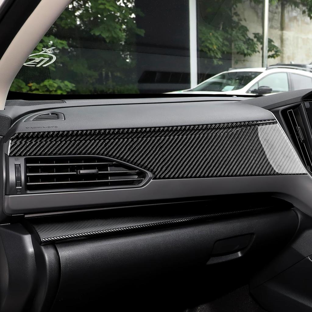 AIRSPEED Carbon Fiber Interior Accessory Dashboard Cover Trim Sticker for Subaru Crosstrek GU Series 2024 Stylish Custom Garnish for a Custom Subaru
