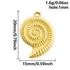 6pcs Real Gold Plated Marine Organism Shell Lobster Coral Stainless Steel Charms For Jewelry Making Supplies DIY Animal Pendant