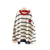 2025 Autumn/Winter Parent-Child Striped Knit Cardigan Sweater: Family of Three/Four Short Sleeve Outfit