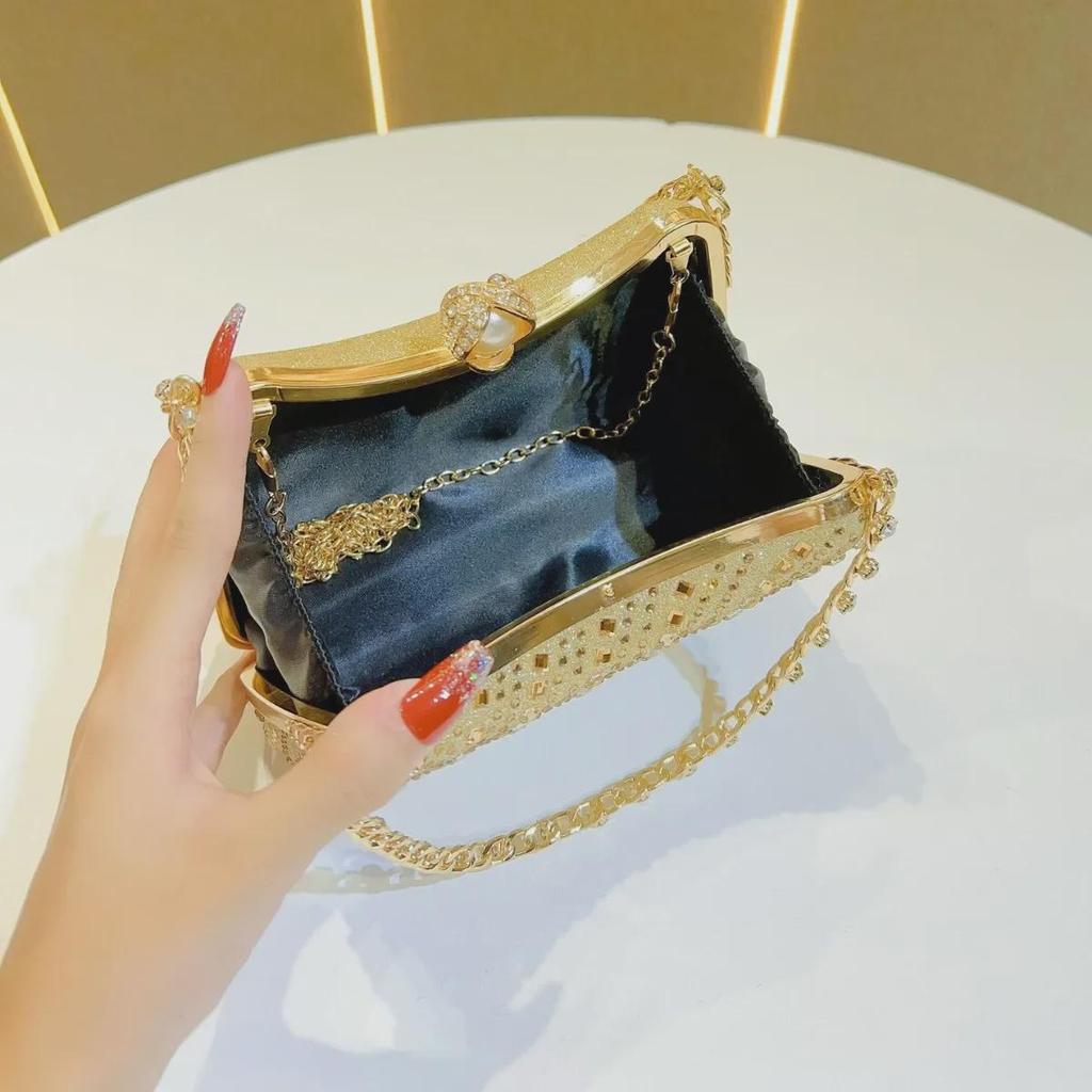 Elegant Retro Rhinestone Evening Crossbody Handbag
