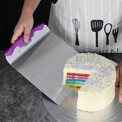 Edelstahl Kuchen Tablett Transfer Scoop Kuchen Bewegliche Platte Backen Werkzeug Brot Pizza Klinge Heber Schaufel Gebäck Schaber Backformen