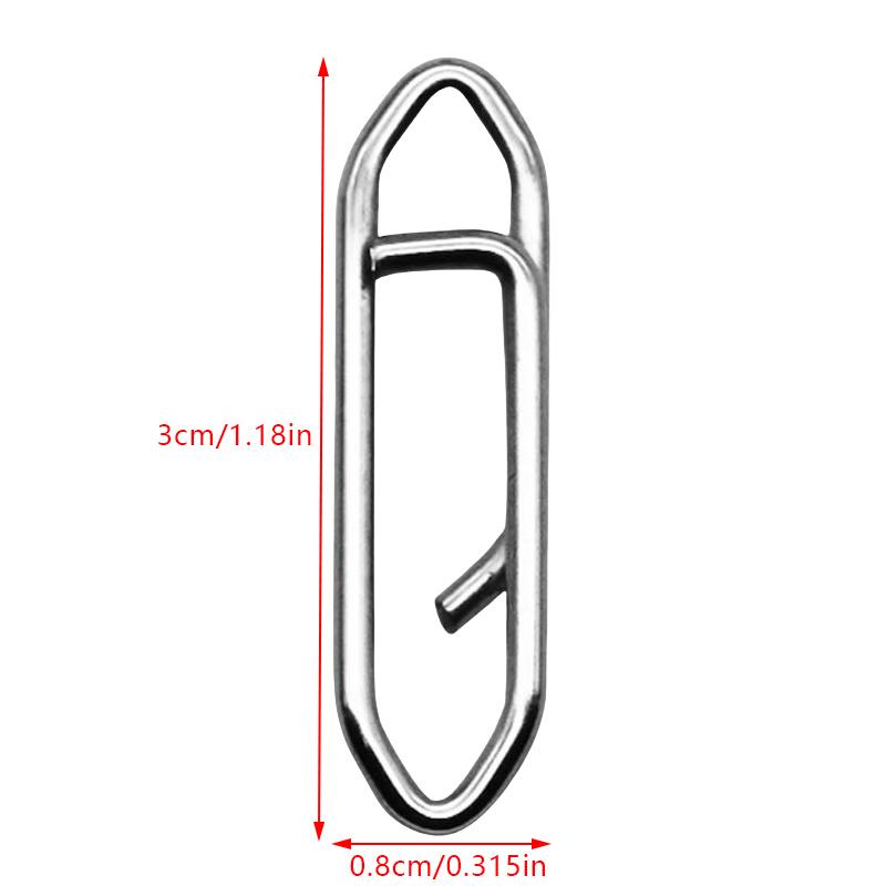 50pcs Fishing Snap Stainless Steel Speed Clip Topwater Clip Quick Change Fast Link Connector