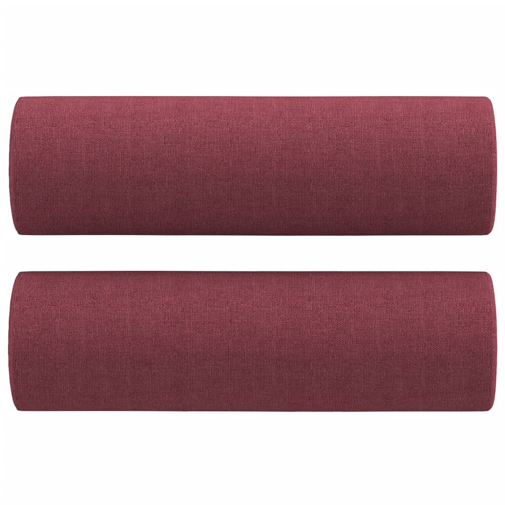 Vidaxl 2-Osobowa Sofa Z Poduszkami, Winna Czerwień, 140 Cm, Tkanina