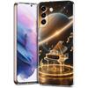 Transparente Handyhülle für Samsung Galaxy S25 S24 S23 S22 S20 S21 FE Ultra S24 S23 S10 S10E Plus 5G Cartoon Planetenmuster