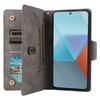 For Xiaomi Redmi Note 13 Pro 5G/Poco X6 5G Zipper Case PU Leather Stand Flip Phone Cover