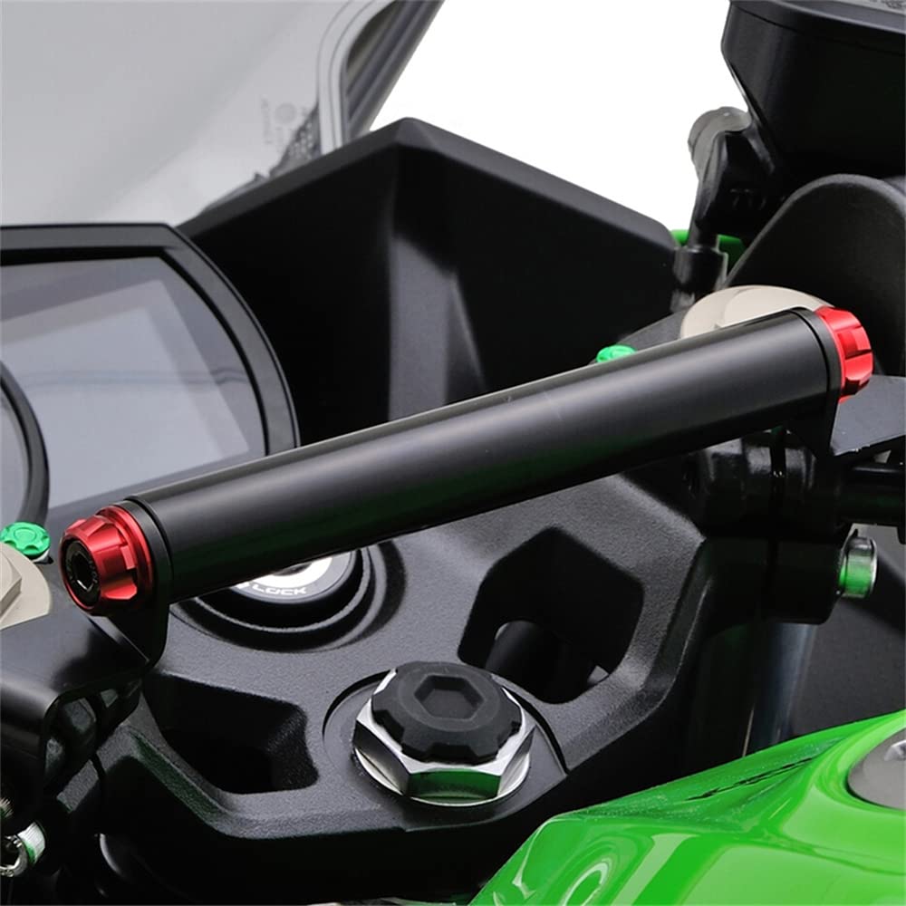 LEDISHUN Handlebar Mount, Multi-Bar Holder, Smartphone Mounting Bar for Kawasaki Ninja 250/400 (2018-2024) and Ninja E-1 (Black)