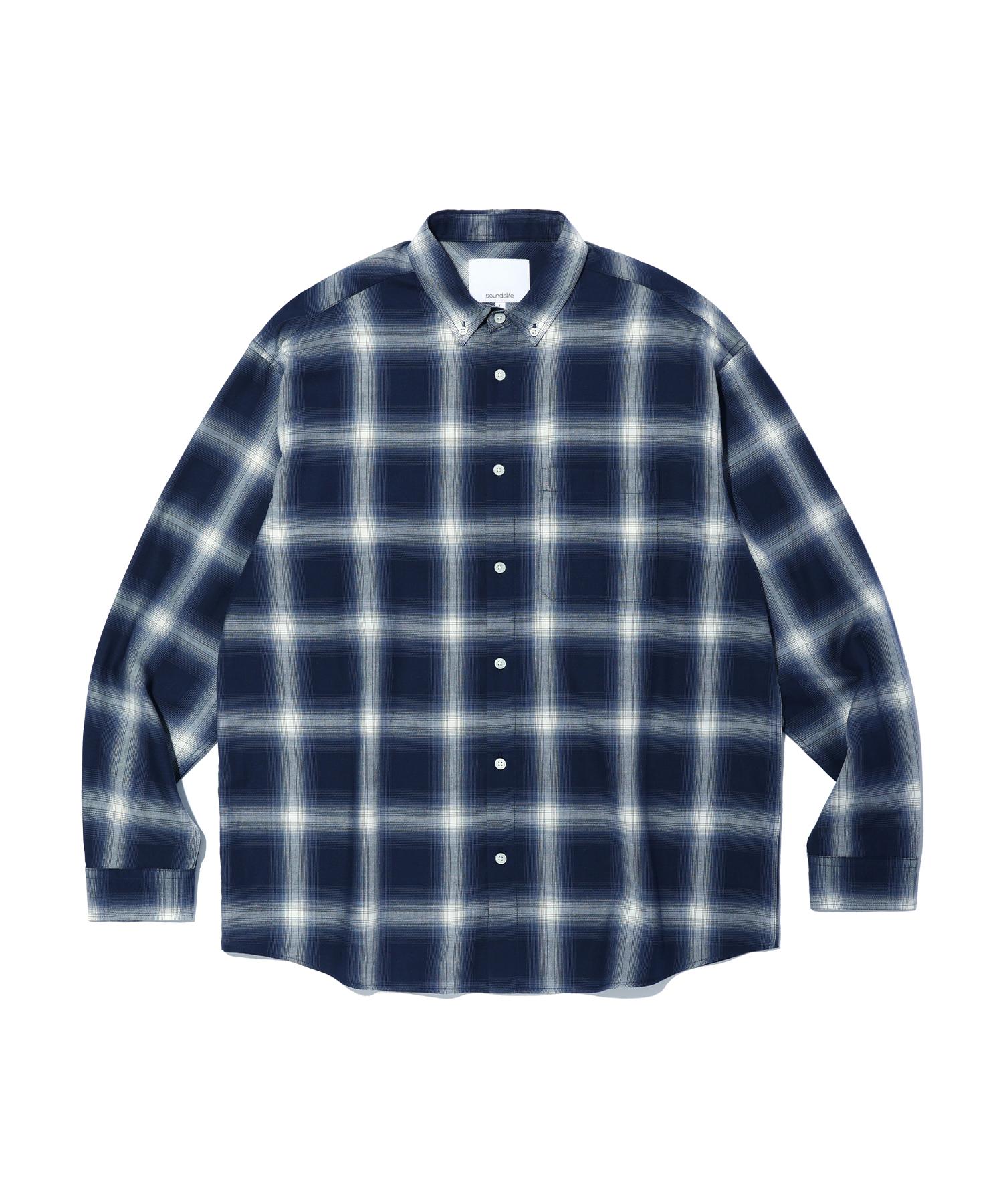 Sounds Life Ombre Check Shirt Navy M/Free
