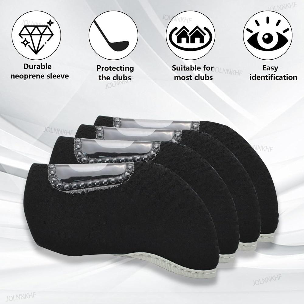 Xiaomi Golf Club with See Through Window 10Pcs Golf Covers Golf Wedge Headcovers Clear Visible Head Covers Golf Accessories for Putters