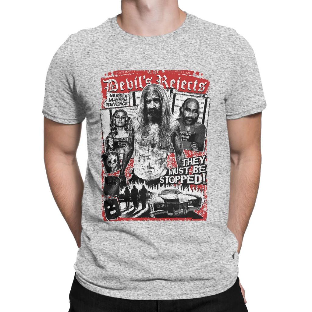 Scary Movie The Devils Rejects Horror Halloween Vintage Magliette in Puro Cotone House of 1000 Corpses Regali Abbigliamento Nuovi Arrivi