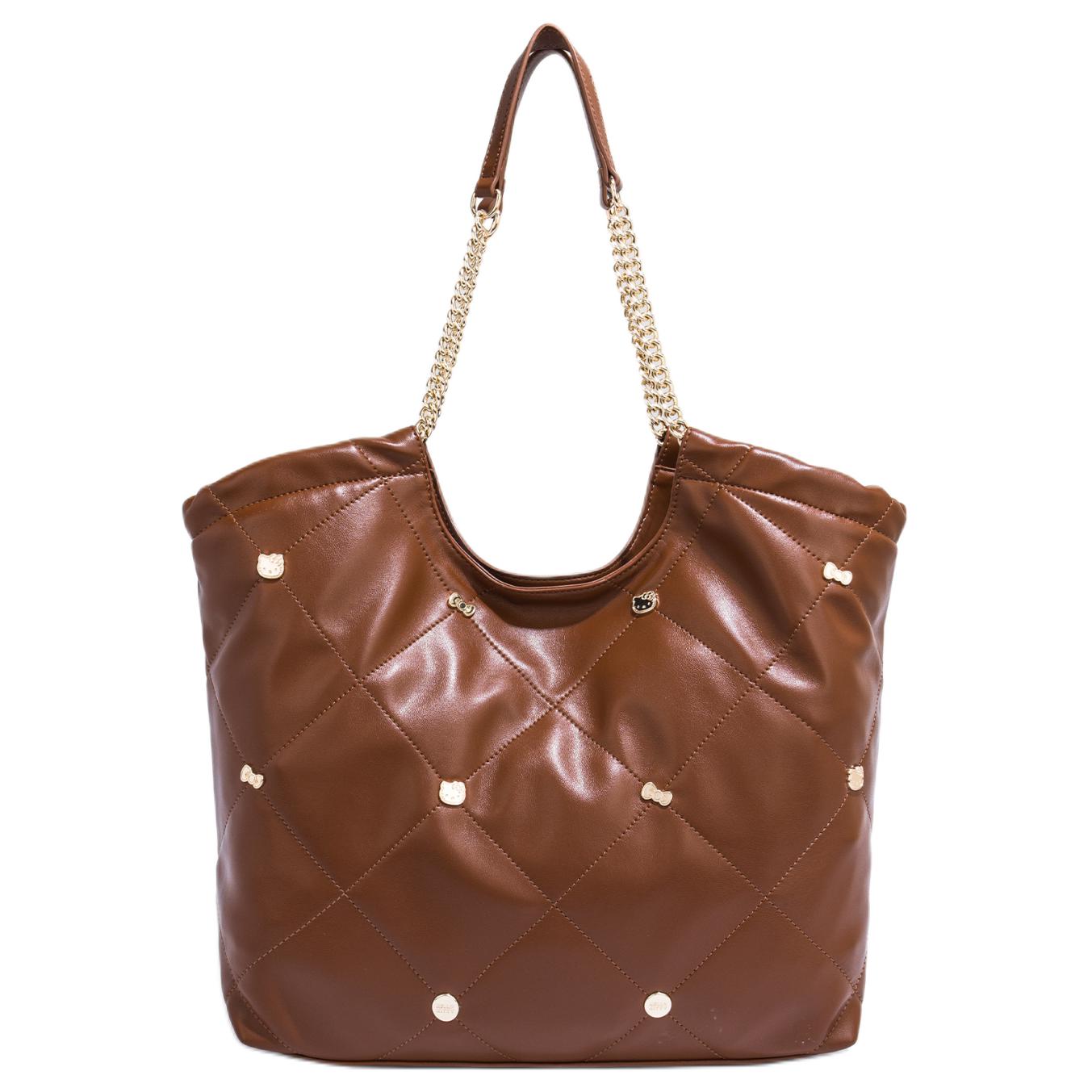 

Новая полиуретановая сумочка Sanrio Hello Kitty, сумка через плечо, обычная женская, коричневая SHHF41208 36.1*8.9*24.9CM