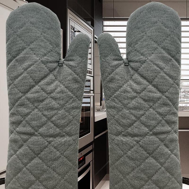 Extra Long High Temperature Cotton Oven Mitts