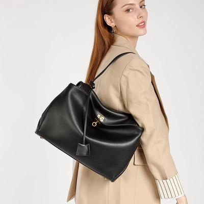 Borsa Tote a Mano Messenger da Donna in Vera Pelle di Alta Qualità - Autunno/Inverno, Grande Capacità