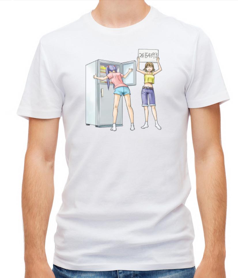 Girls 241543903 Heads In Freezers Famous W/B Short Sleeve Men T Shirt L800