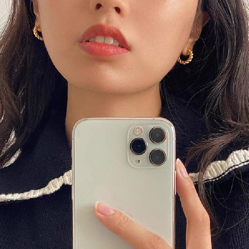 Gold Circle Earrings, Women'S Exquisite High-End Temperament Earrings, 925 Silver Needle Niche Twist Earrings, Earrings.