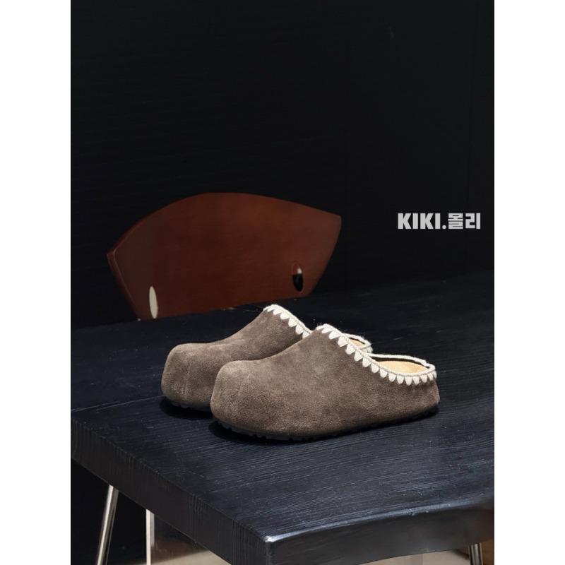 

Retro woven half slippers early autumn new lace thick bottom lazy feeling increased lazy bag head drag girl 39 темно-коричневого кольору