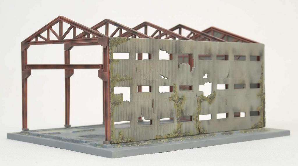 TOMYTEC GeoColle Combat Series DCM01 Destroyed Factory Plastic Model Kit 311881 1/144 Pre-painted