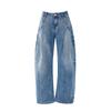 Spring Summer Vintage Street Relaxed Floor Saber Cut Denim Pants For Women Casual Pants Oversize Denim Trousers