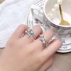[Knot Dream] Full Diamond Bow Colored Treasure Zircon Stacked Ring Sweet Niche Light Luxury High-End Ring