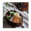 Sylvamorning Bento Box, Solid Wood, Natural Lacquer Finish, Single-Tier Wooden Lunch Box, Cute for Students, Sushi, Handcrafted, Oval, Magewappa Bento