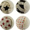 1‑4 Pcs Sound‑emitting Cat Chase Ball Toy, Random Cartoon Print, Heavy‑duty Canvas Material, Battery‑Free Interactive Kitten Pla