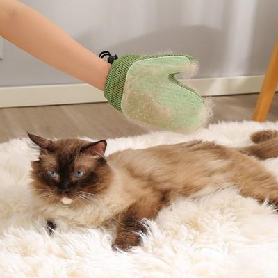 Fashion Double-sided Pet Grooming Gloves Massage Bath Comb Dogs Hair Remover Brush Cat Brush Gloves