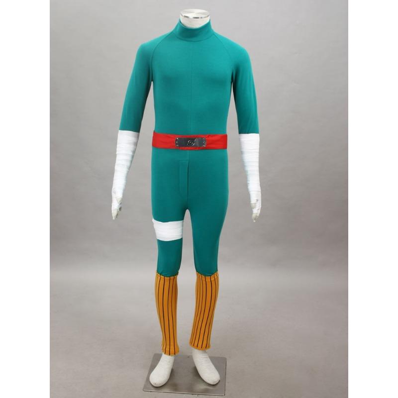 Naruto Shippuden Rock Lee 2. Generation Cosplay Komplettset, Grüner Weste Anime Rollenspiel Outfit