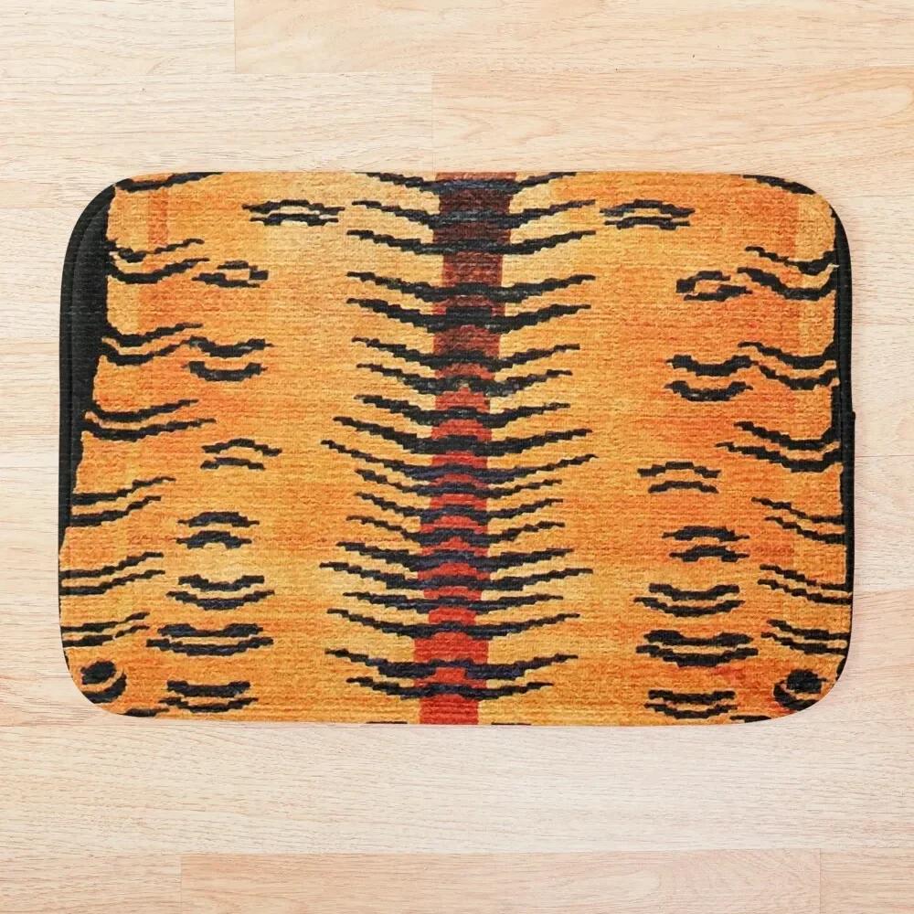 Tigerfell Grün Fußmatte Heimteppich Rutschfest Tierteppich Für Badezimmer Küche Flur Wohnzimmer Eingang Bodendekor Fußmatte