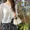 Women's Bamboo Linen Sun Protection Cardigan - Short, Long Sleeve, Lightweight, with Shawl Top for Summer.