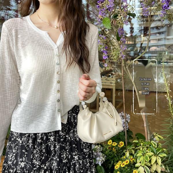 Women's Bamboo Linen Sun Protection Cardigan - Short, Long Sleeve, Lightweight, with Shawl Top for Summer.