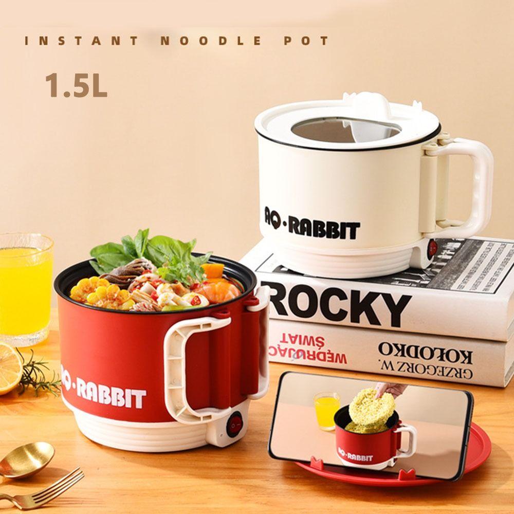 

Non Stick Multi Cooking Pot with Folding Handle Electric Rice Cooker Noodles білий