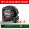 Self Locking Steel Tape Measure Black Fluorescent Tape 5M High Precision Thickened Wear-resistant Fall Resistant Measuring Tape