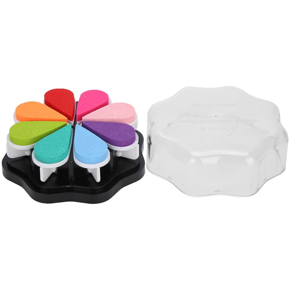 

Petal Inkpad 8 Colors Water Based DIY Hand Stamp Printing Pad for Ordinary Paper(1015 Happy Time )
