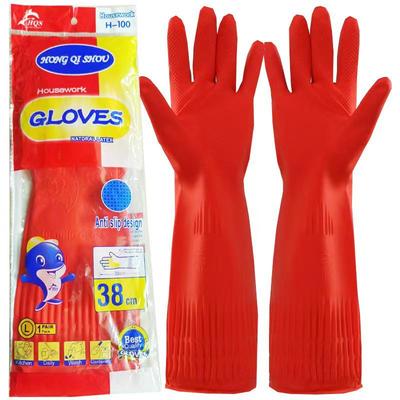 Verlängerte wasserdichte Latex-Küchenhandschuhe zum Geschirrspülen und Reinigen