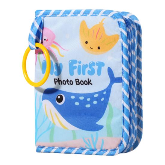 Baby Photo Album Fabric Memory Book Soft Cloth Scrapbook Interactive Sensory Toy for Newborn