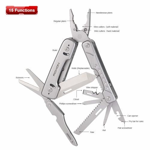 ROXON S802 Phantom Multi-Tool Pliers with Interchangeable Knife Blades and Wire Cutter for Multiple Uses